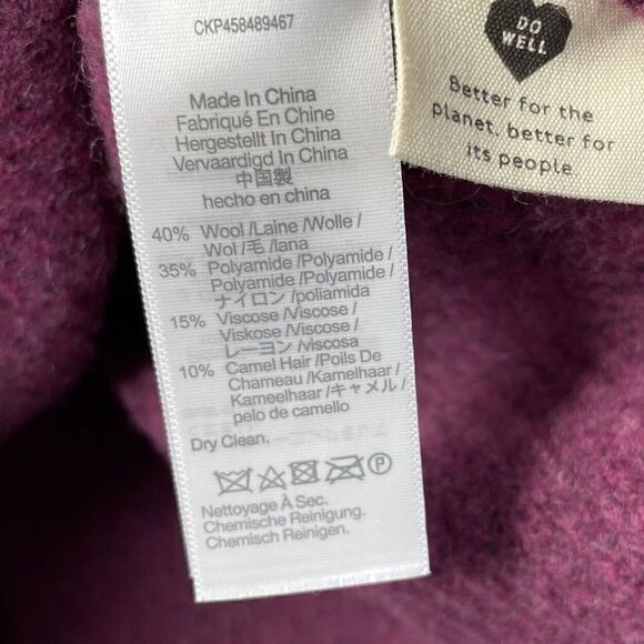 MADEWELL Sweater Womens XS Purple Belfiore Ribbed Pullover Wool Blend NC688 - Picture 6 of 8